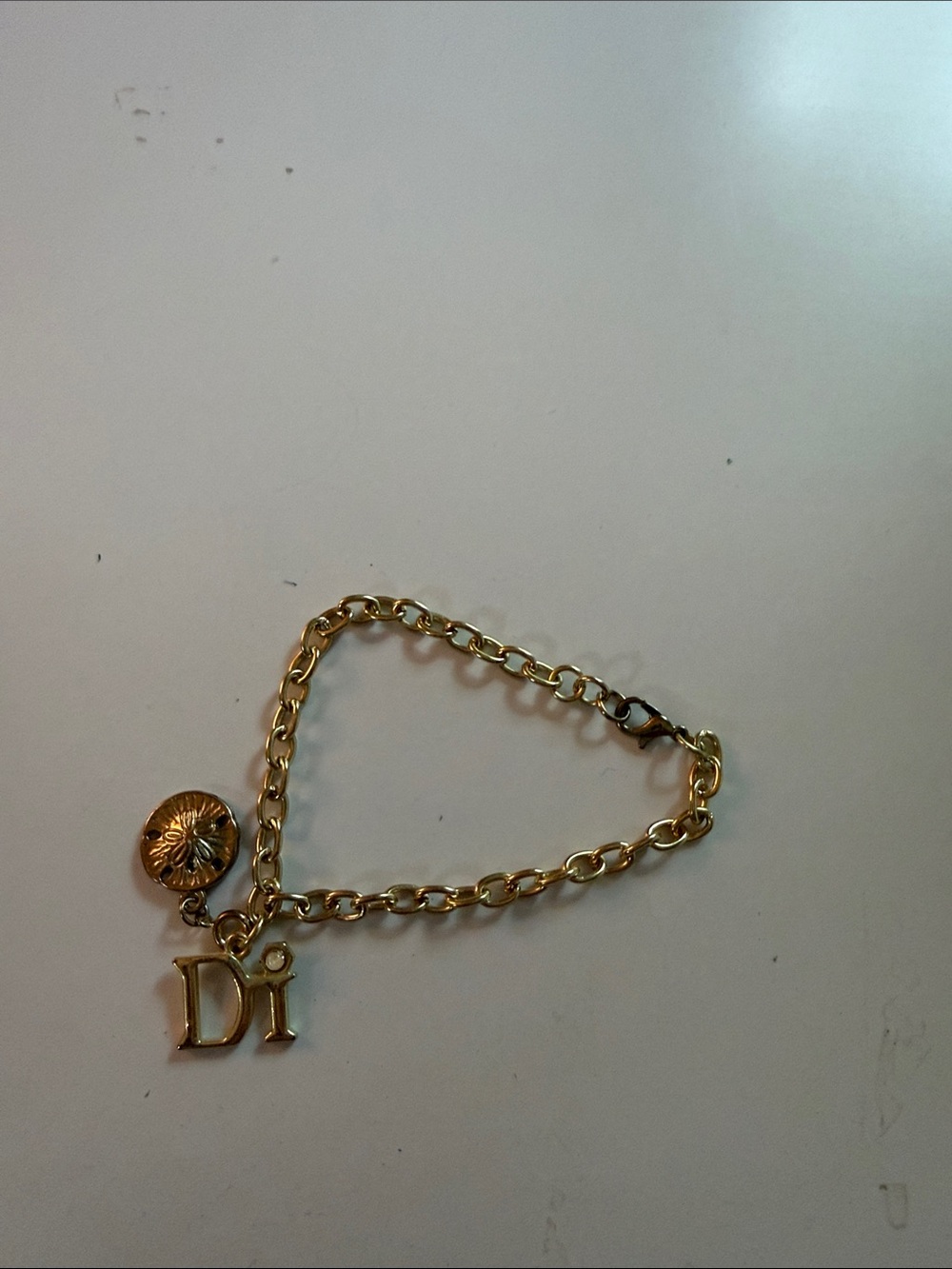 Gold 'Di' Charm Chain Bracelet - Women Jewelry